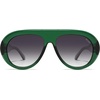 image:imageSOJOS Trendy Oversized Polarized Aviator Sunglasses Womens Men SJ2390  Retro Vintage 70s Style UV Protection Shield Sun GlassesTranslucent Dark GreenGradient Grey