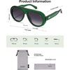 image:imageSOJOS Trendy Oversized Polarized Aviator Sunglasses Womens Men SJ2390  Retro Vintage 70s Style UV Protection Shield Sun GlassesTranslucent Dark GreenGradient Grey