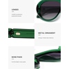 image:imageSOJOS Trendy Oversized Polarized Aviator Sunglasses Womens Men SJ2390  Retro Vintage 70s Style UV Protection Shield Sun GlassesTranslucent Dark GreenGradient Grey