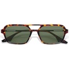 image:imageSOJOS Vintage Polarized Aviator Sunglasses for Women Men 70s Retro Flat Narrow Rectangular Womens Glasses SJ2186Green Leopard