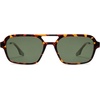 image:imageSOJOS Vintage Polarized Aviator Sunglasses for Women Men 70s Retro Flat Narrow Rectangular Womens Glasses SJ2186Green Leopard
