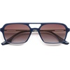 image:imageSOJOS Vintage Polarized Aviator Sunglasses for Women Men 70s Retro Flat Narrow Rectangular Womens Glasses SJ2186Milky Blue