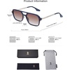 image:imageSOJOS Vintage Polarized Aviator Sunglasses for Women Men 70s Retro Flat Narrow Rectangular Womens Glasses SJ2186Milky Blue