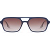 image:imageSOJOS Vintage Polarized Aviator Sunglasses for Women Men 70s Retro Flat Narrow Rectangular Womens Glasses SJ2186Milky Blue