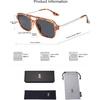 image:imageSOJOS Vintage Polarized Aviator Sunglasses for Women Men 70s Retro Flat Narrow Rectangular Womens Glasses SJ2186Shiny Yellow TortoiseGrey