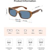 image:imageSOJOS Vintage Square Sunglasses for Women Men Retro Wrap Around Sunnies for Driving UV Protections SJ2764Brown Frame Blue