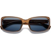 image:imageSOJOS Vintage Square Sunglasses for Women Men Retro Wrap Around Sunnies for Driving UV Protections SJ2764Brown Frame Blue