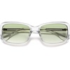 image:imageSOJOS Vintage Square Sunglasses for Women Men Retro Wrap Around Sunnies for Driving UV Protections SJ2764ClearGreen Grading