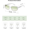 image:imageSOJOS Vintage Square Sunglasses for Women Men Retro Wrap Around Sunnies for Driving UV Protections SJ2764ClearGreen Grading