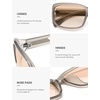 image:imageSOJOS Vintage Square Sunglasses for Women Men Retro Wrap Around Sunnies for Driving UV Protections SJ2764Light BrownPink Grading