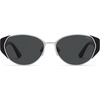 image:imageSOJOS Chic Polarized Oval Cat Eye Trendy Sunglasses for Women MenMedium  Stainless Steel FramesUltra LightampFlexible TR90 TemplesUV400 protection TAC LensesAdjustable Nose PadsIdeal for Daily UseBlackgrey