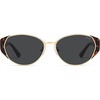image:imageSOJOS Chic Polarized Oval Cat Eye Trendy Sunglasses for Women MenMedium  Stainless Steel FramesUltra LightampFlexible TR90 TemplesUV400 protection TAC LensesAdjustable Nose PadsIdeal for Daily UseTortoisegrey