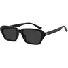 image:imageSOJOS Retro Rectangular Polarized Sunglasses Womens Men 90s Trendy Narrow Sun Glasses Slim Sunnies SJ2730BlackGrey