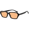 image:imageSOJOS Retro Rectangular Polarized Sunglasses Womens Men 90s Trendy Narrow Sun Glasses Slim Sunnies SJ2730BlackOrange