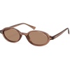 image:imageSOJOS Trendy Oval TR90 Polarized Sunglasses Womens Men SJ2720  Unisex design UV400 protection lenses driving outdoor retro activitiesBrownBrown