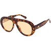 image:imageSOJOS Trendy Oversized Polarized Aviator Sunglasses Womens Men SJ2390  Retro Vintage 70s Style UV Protection Shield Sun GlassesBrown TortoiseLight Brown