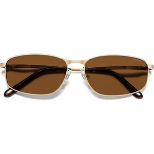 image:imageSOJOS 2026 Square Metal Sunglasses for Women UV400 Shades SJ1293  Protection Driving Fishing EyewearGoldBrown
