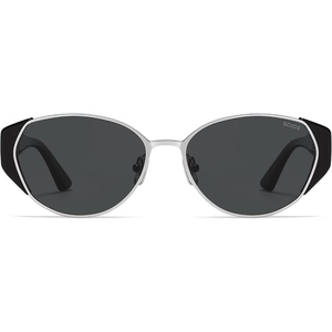 image:imageSOJOS Chic Polarized Oval Cat Eye Trendy Sunglasses for Women MenMedium  Stainless Steel FramesUltra LightampFlexible TR90 TemplesUV400 protection TAC LensesAdjustable Nose PadsIdeal for Daily UseBlackgrey