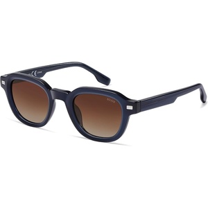 image:imageSOJOS Retro Polarized Square Sunglasses for Women Men  Vintage StyleTR90 Frame for Fishing Driving amp Daily Wear UV400 Protection SJ2707Transparent Blue  Brown