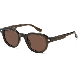image:imageSOJOS Retro Polarized Square Sunglasses for Women Men  Vintage StyleTR90 Frame for Fishing Driving amp Daily Wear UV400 Protection SJ2707Transparent Olive  Brown