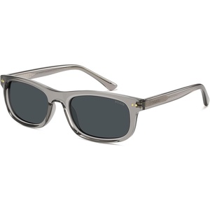 image:imageSOJOS Retro Rectangle TR90 Polarized Sunglasses for Men Women SJ2721  Unisex design driving fishing golf outdoor activities lightweight flexible frame UV400 protection scratch resistant lensesClear GreyGreen