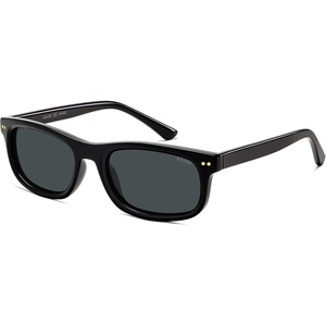 image:imageSOJOS Retro Rectangle TR90 Polarized Sunglasses for Men Women SJ2721  Unisex design driving fishing golf outdoor activities lightweight flexible frame UV400 protection scratch resistant lensesBlackGrey