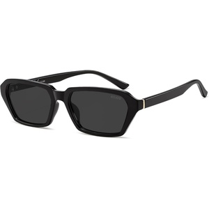 image:imageSOJOS Retro Rectangular Polarized Sunglasses Womens Men 90s Trendy Narrow Sun Glasses Slim Sunnies SJ2730BlackGrey