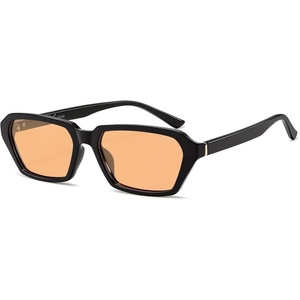 image:imageSOJOS Retro Rectangular Polarized Sunglasses Womens Men 90s Trendy Narrow Sun Glasses Slim Sunnies SJ2730BlackOrange