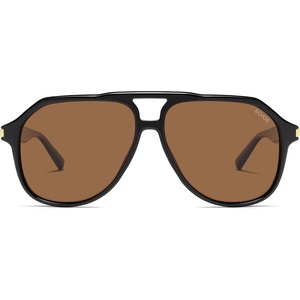 image:imageSOJOS Tangle Free Trendy Polarized Aviator Sunglasses for Women MenXLarge  Sturdy Light Weight PC Frames and TemplesSleek Copper ElementsUV400 protection TAC LensesIdeal for Driving and All SportsBlackbrown