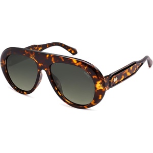 image:imageSOJOS Trendy Oversized Polarized Aviator Sunglasses Womens Men SJ2390  Retro Vintage 70s Style UV Protection Shield Sun GlassesLeopardGradient Greyishgreen