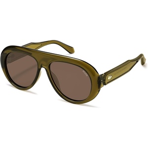 image:imageSOJOS Trendy Oversized Polarized Aviator Sunglasses Womens Men SJ2390  Retro Vintage 70s Style UV Protection Shield Sun GlassesTranslucent Olive GreenTea Brown
