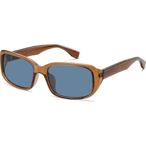 image:imageSOJOS Vintage Square Sunglasses for Women Men Retro Wrap Around Sunnies for Driving UV Protections SJ2764Brown Frame Blue