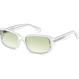 image:imageSOJOS Vintage Square Sunglasses for Women Men Retro Wrap Around Sunnies for Driving UV Protections SJ2764ClearGreen Grading