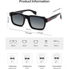 image:imageSOJOS Acetate Rectangle Polarized Sunglasses KAI  Lightweight Frame UV400 Protection Durable Ideal for Men and Women Perfect for Driving and TravelBlackGrey