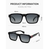 image:imageSOJOS Acetate Rectangle Polarized Sunglasses KAI  Lightweight Frame UV400 Protection Durable Ideal for Men and Women Perfect for Driving and TravelBlackGrey
