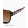 image:imageSOJOS Acetate Rectangle Polarized Sunglasses KAI  Lightweight Frame UV400 Protection Durable Ideal for Men and Women Perfect for Driving and TravelBrowntortoiseBrown