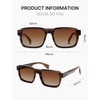 image:imageSOJOS Acetate Rectangle Polarized Sunglasses KAI  Lightweight Frame UV400 Protection Durable Ideal for Men and Women Perfect for Driving and TravelBrowntortoiseBrown