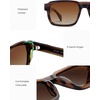 image:imageSOJOS Acetate Rectangle Polarized Sunglasses KAI  Lightweight Frame UV400 Protection Durable Ideal for Men and Women Perfect for Driving and TravelBrowntortoiseBrown