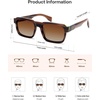 image:imageSOJOS Acetate Rectangle Polarized Sunglasses KAI  Lightweight Frame UV400 Protection Durable Ideal for Men and Women Perfect for Driving and TravelBrowntortoiseBrown