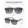 image:imageSOJOS Acetate Rectangle Polarized Sunglasses KAI  Lightweight Frame UV400 Protection Durable Ideal for Men and Women Perfect for Driving and TravelGreytortoiseGrey