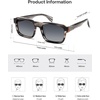 image:imageSOJOS Acetate Rectangle Polarized Sunglasses KAI  Lightweight Frame UV400 Protection Durable Ideal for Men and Women Perfect for Driving and TravelGreytortoiseGrey