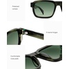 image:imageSOJOS Acetate Rectangle Polarized Sunglasses KAI  Lightweight Frame UV400 Protection Durable Ideal for Men and Women Perfect for Driving and TravelGreentortoiseGreen