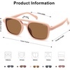 image:imageSOJOS Kids Aviator Polarized Sunglasses for Girls Boys Age 410 SK5618  Unisex design UV400 protection lenses driving outdoor activitiesPinkBrown