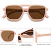 image:imageSOJOS Kids Aviator Polarized Sunglasses for Girls Boys Age 410 SK5618  Unisex design UV400 protection lenses driving outdoor activitiesPinkBrown