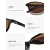 image:imageSOJOS Small Trendy Rectangle Polarized Sunglasses Womens Mens SJ2733  Retro Slim Thin Chic Oval Cat Eye Lightweight Frames UV Protection TAC Lenses Petite SunniesBlackBrown