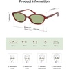 image:imageSOJOS Small Trendy Rectangle Polarized Sunglasses Womens Mens SJ2733  Retro Slim Thin Chic Oval Cat Eye Lightweight Frames UV Protection TAC Lenses Petite SunniesOrangeGreen