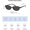 image:imageSOJOS Small Trendy Rectangle Polarized Sunglasses Womens Mens SJ2733  Retro Slim Thin Chic Oval Cat Eye Lightweight Frames UV Protection TAC Lenses Petite SunniesBrown TortoiseGrey