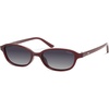 image:imageSOJOS Small Trendy Rectangle Polarized Sunglasses Womens Mens SJ2733  Retro Slim Thin Chic Oval Cat Eye Lightweight Frames UV Protection TAC Lenses Petite SunniesRedGrey