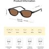 image:imageSOJOS Small Trendy Rectangle Polarized Sunglasses Womens Mens SJ2733  Retro Slim Thin Chic Oval Cat Eye Lightweight Frames UV Protection TAC Lenses Petite SunniesBlackBrown