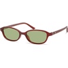 image:imageSOJOS Small Trendy Rectangle Polarized Sunglasses Womens Mens SJ2733  Retro Slim Thin Chic Oval Cat Eye Lightweight Frames UV Protection TAC Lenses Petite SunniesOrangeGreen